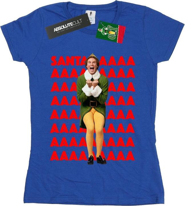 Actual product image Elf Womens/Ladies Buddy Santa Scream Cotton T-Shirt (L)