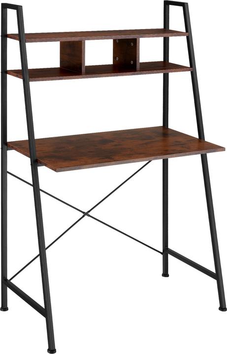 Actual product image tectake Writing desk Exeter | 85.5x46.5x140cm with overhead storage
