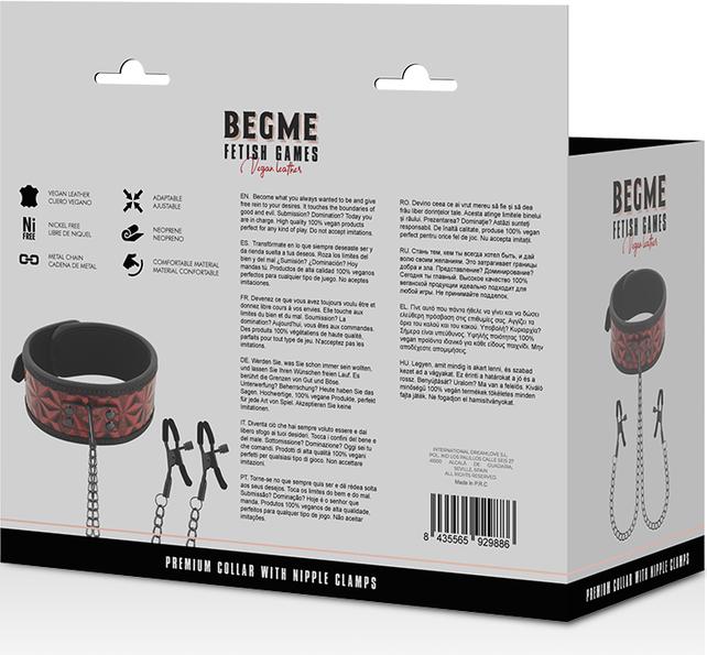 Actual product image Begme Red Edition Necklace With Chains And Nipples