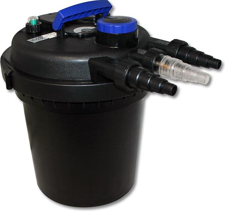 Actual product image Wiltec Pressure Pond Filter Set 6000l 11W UVC Clarifier 25m Hose 65W Pond Pump