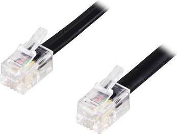 Actual product image Deltaco telephone cable - 5 m - sort (5 m)