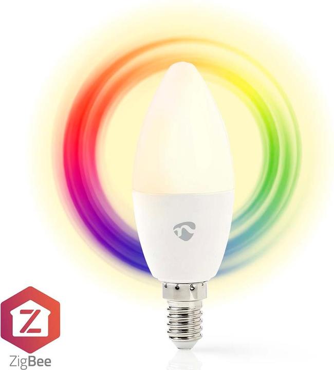 Image du produit Nedis SmartLife Ampoule à LED de couleur | Zigbee 3.0 | E14 | 470 lm | 4.9 W | RGB / Chaud à froid we (E14, 4.90 W, 470 lm, 1 x, F)