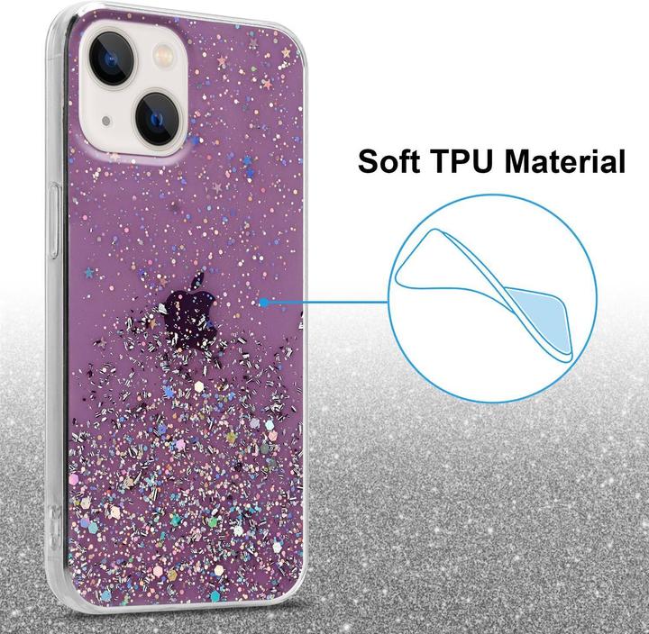 Image du produit Cadorabo Couverture TPU paillettes scintillantes (Apple iPhone 13 mini)