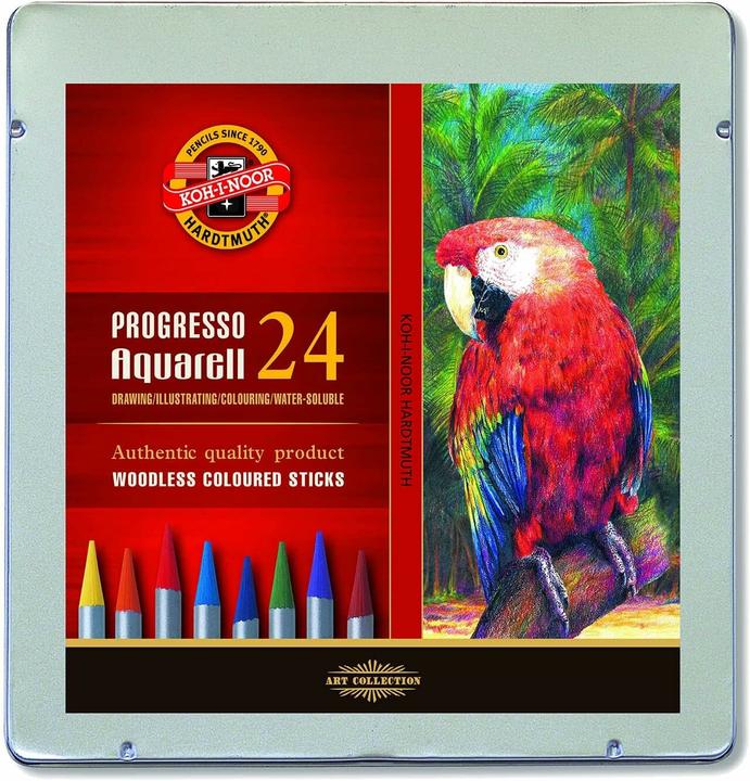 Immagine prodotto Koh-i-Noor Matite acquerellabili senza legno Progresso 24 colori (Multicolore)