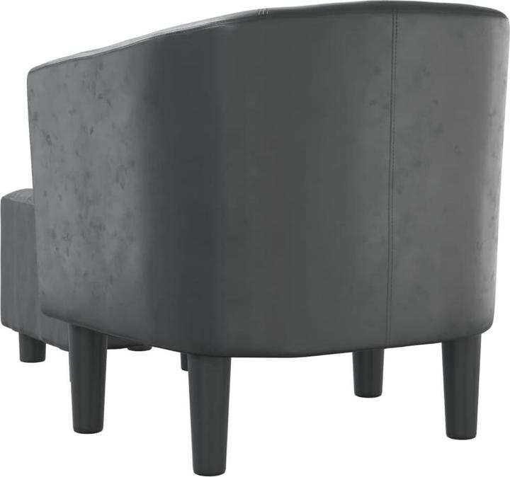 Actual product image VidaXL Clubsessel mit Fusshocker Grau Kunstleder,Farbe