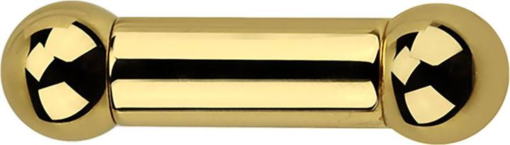 Produktbild Star Piercing Barbell Innengewinde vergoldet mit zwei Kugeln (ohne Messing, Chirurgenstahl 316L)