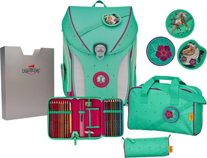 Produktbild Derdiedas ErgoFlex Max Schulrucksack Set Peppermint Pony (22 l)