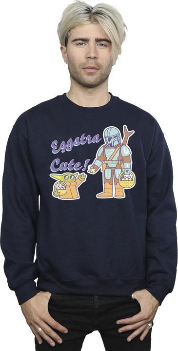 Actual product image Star Wars Mens The Mandalorian Eggstra Cute Grogu Sweatshirt (XXL)