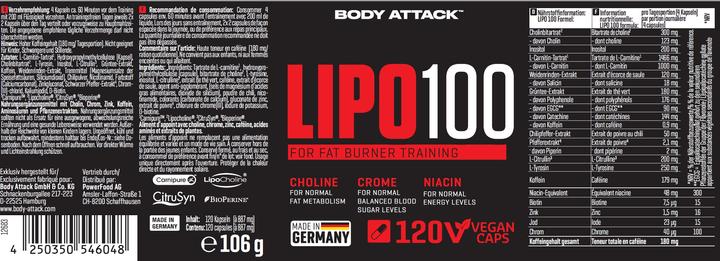 Immagine prodotto Body Attack LIPO 100 (Neutro, 120 pz.)
