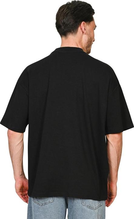 Actual product image Casual Classics Unisex Adult Interlock Combed Ringspun Cotton Extended Neckline Oversized T-Shirt (M)