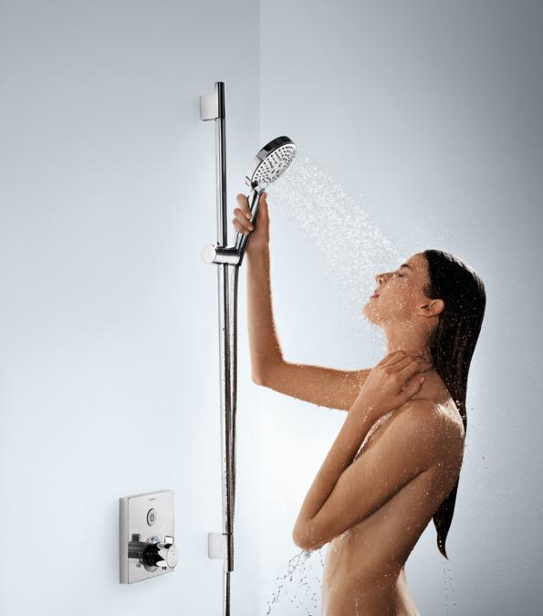 Immagine prodotto hansgrohe Set doccia Raindance Select S 120 3 tipi di getto con asta doccia 90 cm e portasapone (3 Tipi di raggi, 15 l/min)