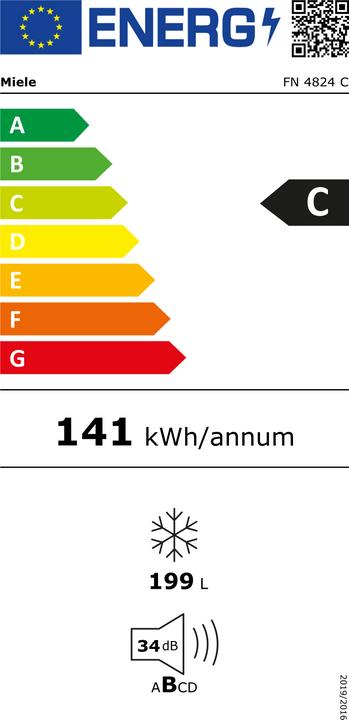 Label énergétique Miele FN 4824 C (Autonome, 199 l)
