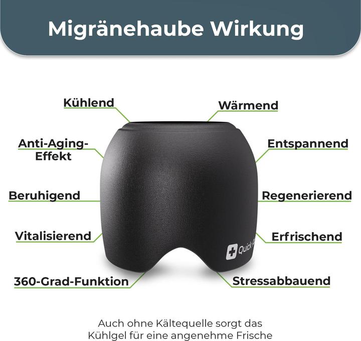 Image du produit Quick Aid Coiffe pour maux de tête et migraines (auto-refroidissement) avec fonction de refroidissement et de (1 x, 1053 ml, 592 g)
