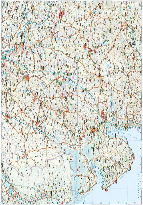 Actual product image Map Indien, Nordwest / India, Northwest (1:1,300,000)