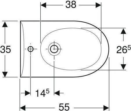Actual product image Geberit Renova wall bidet white 233040000