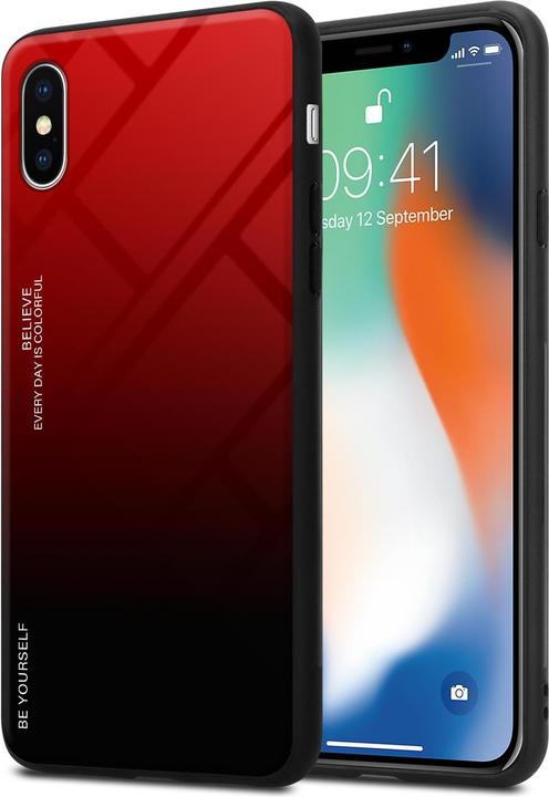 Productafbeelding Cadorabo TPU 2 kleuren glasdekking (Apple iPhone X)