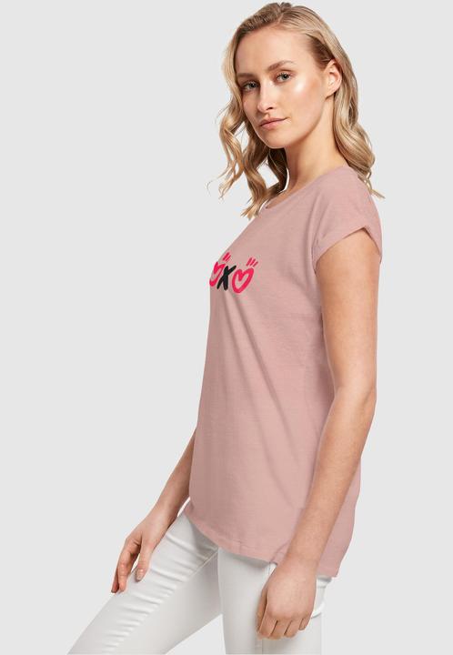Actual product image Merchcode Ladies Valentines Day - XOXO Extended Shoulder Tee - 112689 (L)