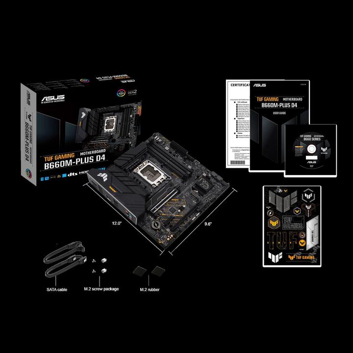 Image du produit ASUS TUF GAMING B660M-PLUS D4 (LGA 1700, Intel B660, mATX)