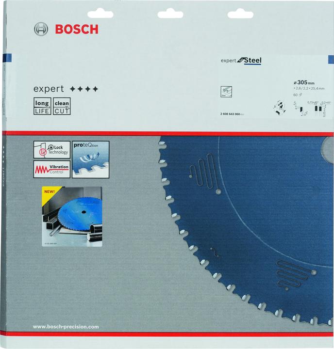 Produktbild Bosch Professional Zubehör Kreissägeblatt Expert for Steel, 305 x 25,4 x 2,6 mm, 60