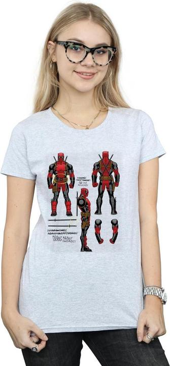 Immagine prodotto Deadpool Action Figure Plans Maglietta Donna (XXL)