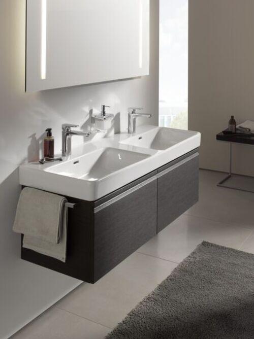 Actual product image Laufen Double washbasin PRO S 1200x460mm w ÜL 1 HL version white LCC (460 mm, 1200 mm)
