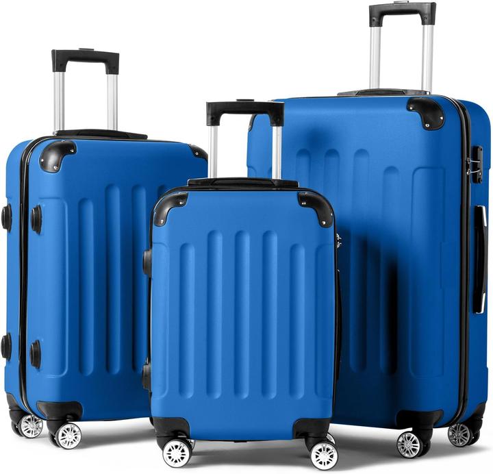Actual product image Leadzm 3-teiliges Reisekoffer-Set (93 l, Hand luggage (up to 50 litres), M (50 - 90l), L (90 - 115l))