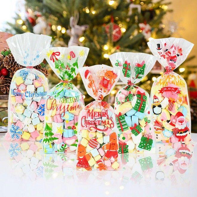 Actual product image MU Style BAG Series Christmas Cookies Gift Bags (50 Pieces) (1 x)