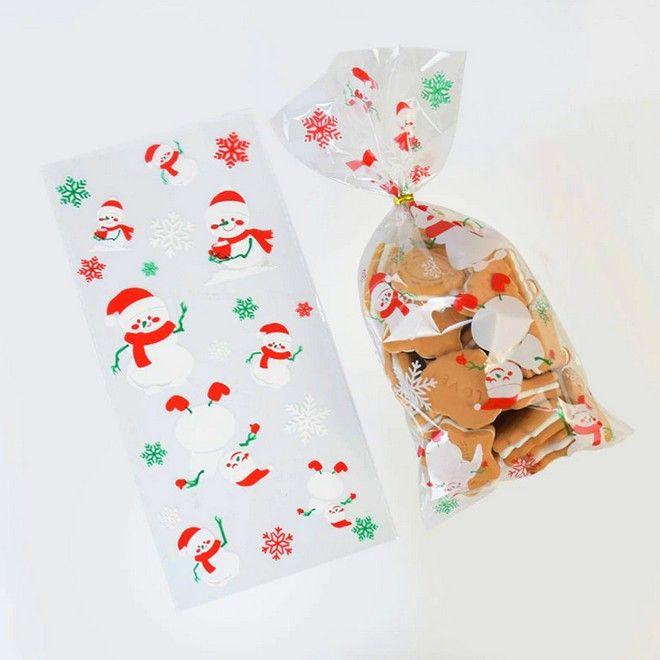 Actual product image MU Style BAG Series Christmas Cookies Gift Bags (50 Pieces) (1 x)