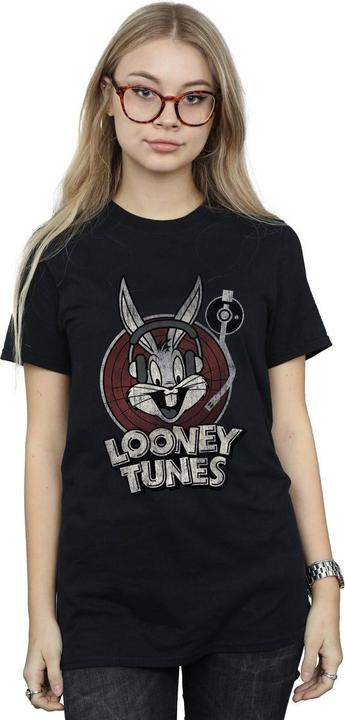 Immagine prodotto Looney Tunes Maglietta Boyfriend Donna/Ladies Bugs Bunny Circle Cotton Logo (3XL)