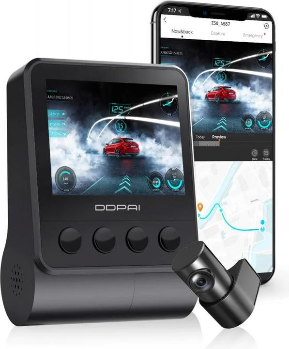 Actual product image DDpai Z50 Gps Dual (GPS receiver, Wi-Fi, Built-in display, 4K)