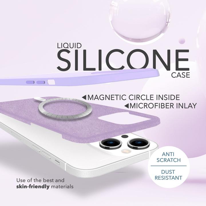 Produktbild Nalia Liquid Silikon Hülle mit MagSafe Funktion & 2x Display Schutzglas (Apple iPhone 14)