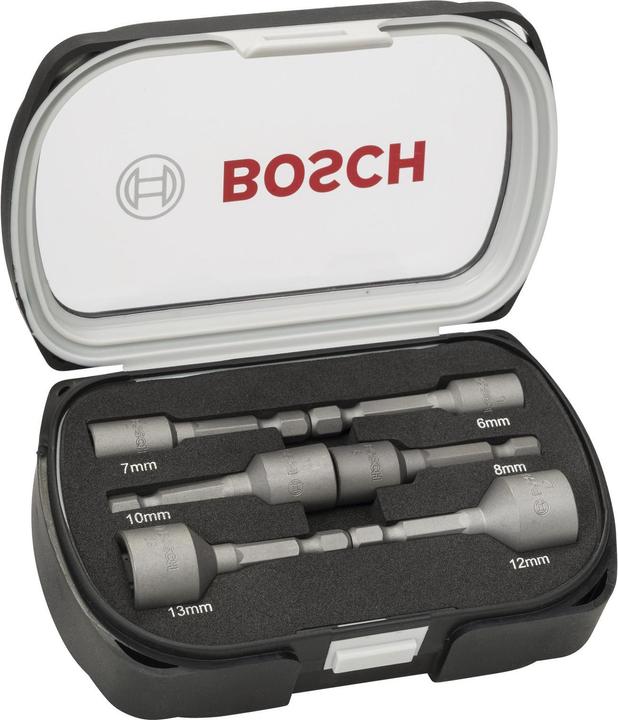 Actual product image Bosch Professional Zubehör Socket wrench set 6 pieces (10 mm, 8 mm, 7 mm, 6 mm, 12 mm, 13 mm)