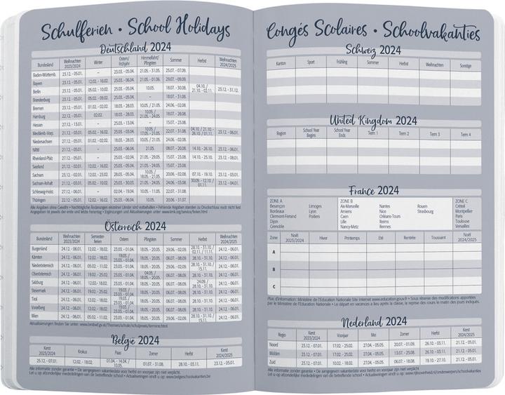 Jolie Taschenagenda Motiv (9.5 x 15 cm, Deutsch, Französisch, Italienisch, Englisch)