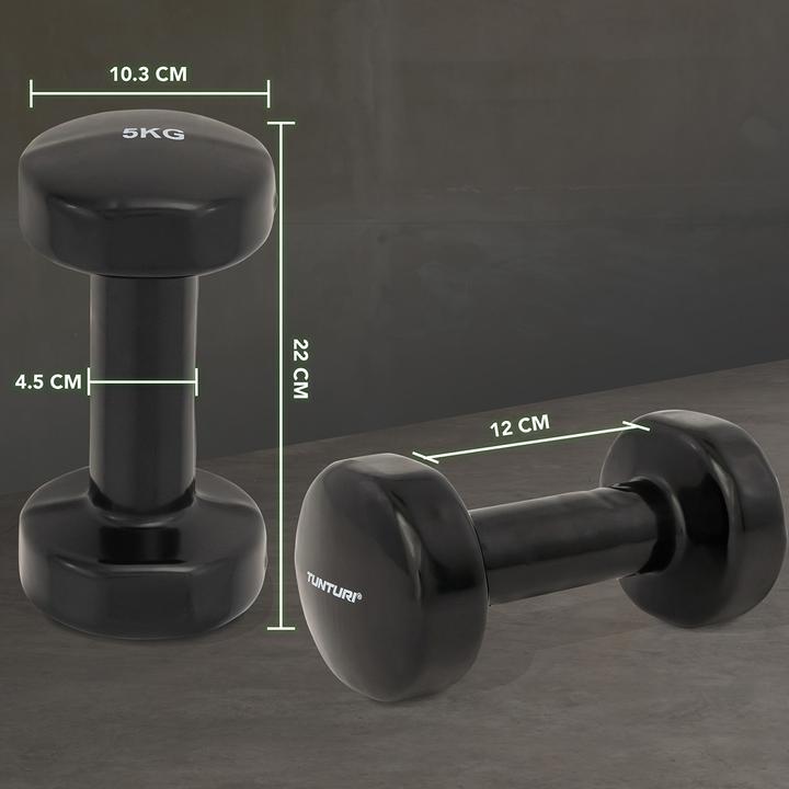 Produktbild Tunturi Vinyl Kurzhanteln (2 x 5 kg)