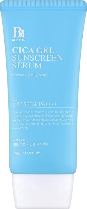 Actual product image Benton Cica gel sunscreen serum (Suntan cream, SPF 50, 50 ml)