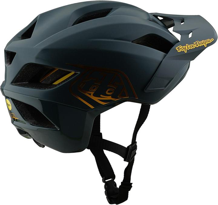 Produktbild Troy Lee Designs Flowline MIPS Helm, Point, gray/gold, youth | 48-53cm