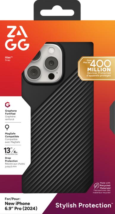 Actual product image Zagg Cases Luxe Snap Apple Michael LGPro Black (Apple iPhone 16 Pro Max)