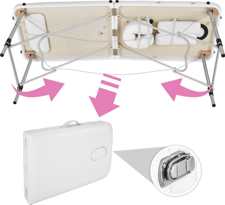 Actual product image tectake 2 zone massage table