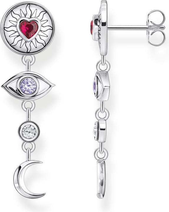 Image du produit Thomas Sabo Boucle d'oreille talisman cosmique avec pierres multicolores argent noirci (Argent)