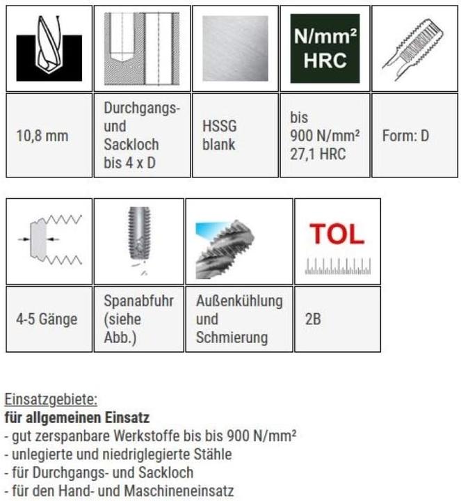 Produktbild Baer Einschnittgewindebohrer