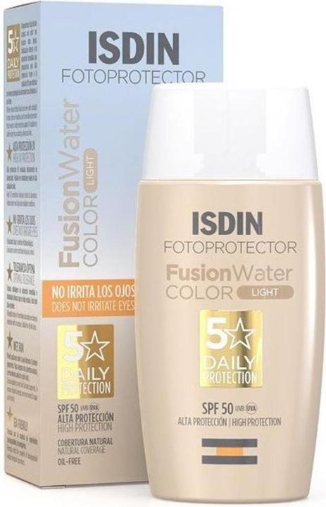 Produktbild Isdin Fusion Water Farbe Light SPF50 50ml (Sonnencreme, SPF 50, 50 ml, 76 g)