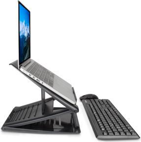 Actual product image Hamlet Tiramisu Notebook Stand. Universal Notebook Stand with Wireless Keyboard and Mouse