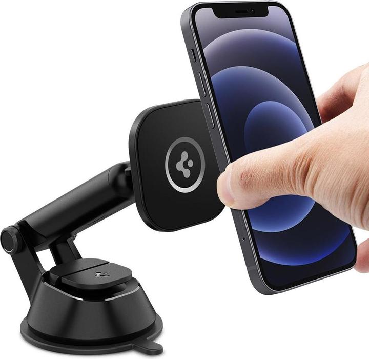 Actual product image Spigen Its35 Magnetic Magsafe Dashboard Car Mount Black