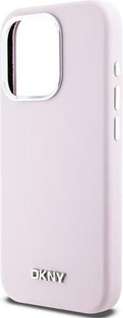 Actual product image DKNY DKHMP14LSMCHLP iPhone 14 Pro 6.1" różowy/pink hardcase Liquid Silicone Small Metal Logo MagSafe (Apple iPhone 14 Pro)