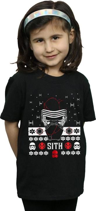 Actual product image Star Wars Girls The Rise Of Skywalker Christmas Sith Cotton T-Shirt (116)