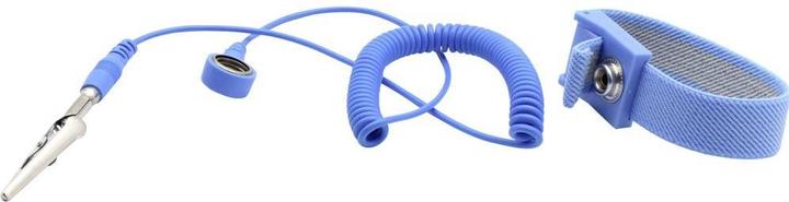 Actual product image Quadrios ESD Wrist Strap Blue Push Button 10 mm (Static protection)