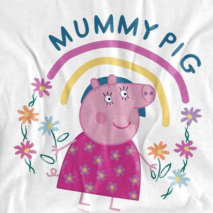 Immagine prodotto Peppa Pig Maglietta Mamma Pig Arcobaleno Floreale Uomo (XL)