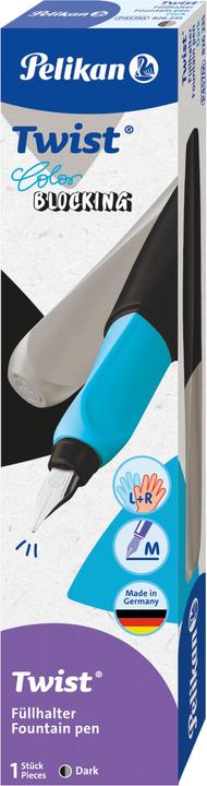 Image du produit Pelikan Stylo plume (système de remplissage par cartouche) Twist® Color Blocking Stylo plume pour (Dark, 1 x)