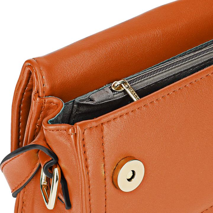 Produktbild Gallantry Braune Handtasche aus glattem Kunstleder (15 l)