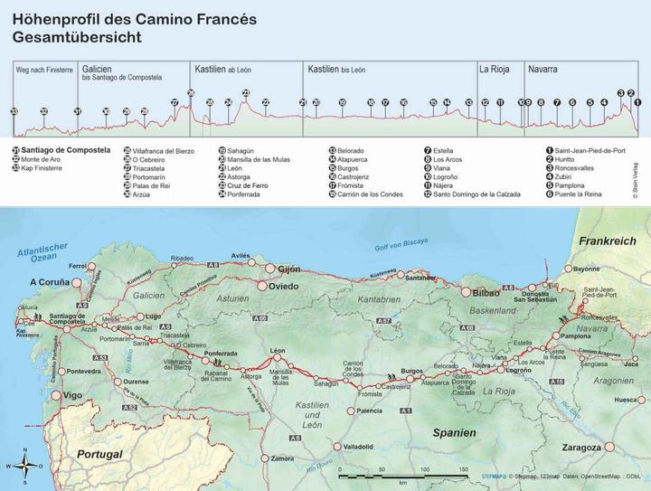 Immagine prodotto Spanien: Jakobsweg Camino Francés (Tedesco, Raimund Joos, 2024)
